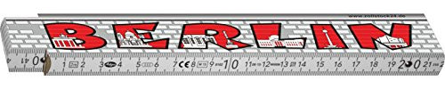 Schaeffer-Marketing (100 009) Berliner Mauer - ZOLLSTOCK! Souvenir-Zollstock/Gliedermaßstab/Meterstab 2 Meter - Machen Sie Geschenke unvergesslich mit unserem Zollstock