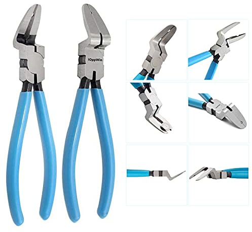 IOppWin Panel Clip Pliers, Auto Trim Removal Fastener Plier Car Door Panel Clip Tools Plastic Rivets Pry Puller Adjustable Multipurpose Diagonal Cutting Pliers 1 Pcs
