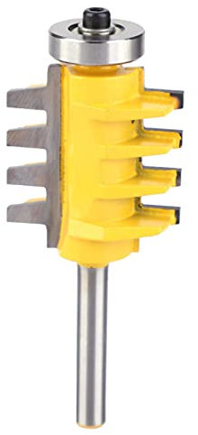 Router Knives Reversible Finger Joint Bevel Tenon Cutters Woodworking Chisel Milling Cutter Engraving Machine Cutter Tool Supplies and Accessories for Maintenance, Worker 1/4 Shank