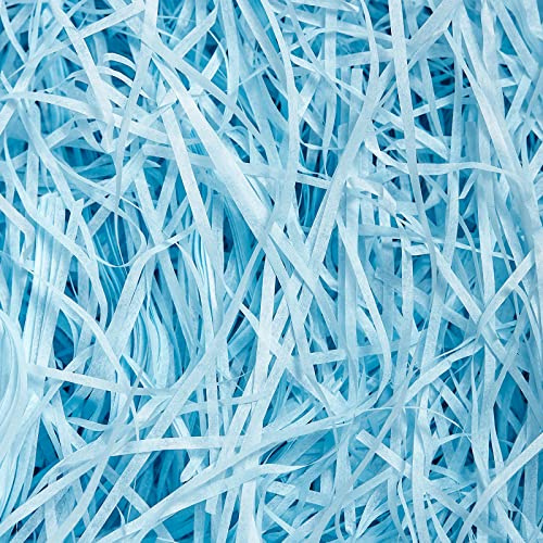 500g Blau Geschreddertes Papier für Pakete und Geschenkbox | Weiches Geschenk Geeignet für Geburtstage Hochzeiten Baby shower Ostern Weihnachten und Neujahr