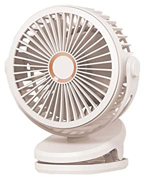 10000mAh Mini Ventilateur À Pince,4 Vitesses 7in Ventilateur De Table avec Clip,USB Ventilateur Portable Rechargeable 32-64h pour Le Bureau ExtéRieur IntéRieur (Color : White, Size : 10000mAh)