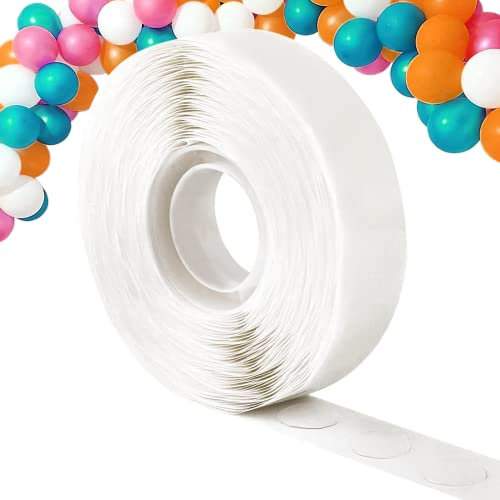 WISYOK 500 pezzi di Colla per Palloncini, 1 Rotolo di Colla, Punti per Palloncini - Matrimonio, Festa e Decorazione