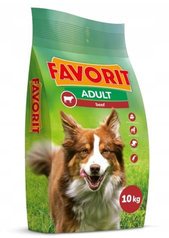 Favorit 10kg Hundetrockenfutter mit Rindfleisch für ausgewachsene mittelgroße und große Hunde