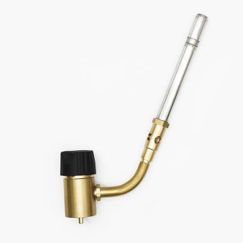 Flame King YSNAX1-023CGA High Intensity Propane Torch Head with Ultra Swirl Flame for Soldering, Brazing, Plumbing, Lighting Charcoal/Fire Pits, Compatible with 1LB Cylinders, MAPP, and MAP-PRO