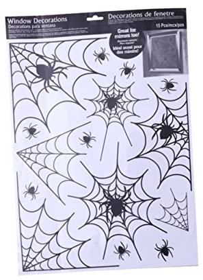 Veemoon Spukhaus Wandaufkleber Spukhaus Wandtattoos Geister Halloween-Abziehbilder Dekor Halloween-Wandaufkleber Halloween-Aufkleber Fenster Requisiten Applikationen Spinnennetz schmücken
