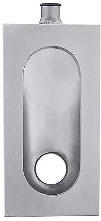 DLAZUM Toilettes à la Turque en Acier Inoxydable 304, Toilettes publiques de Type accroupi, déodorant, Chasse d'eau Tout Autour, Petite (Main exposée A) (Valve de Chasse exposée B)