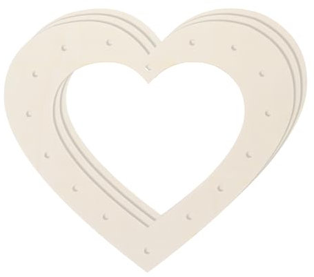 sourcing map 3Pcs Wooden Wreath Frames, Heart 11.6x13 Unfinished Floral Hoop Rings for DIY Christmas Easter Crafts Wedding Holiday Wall Home Decor