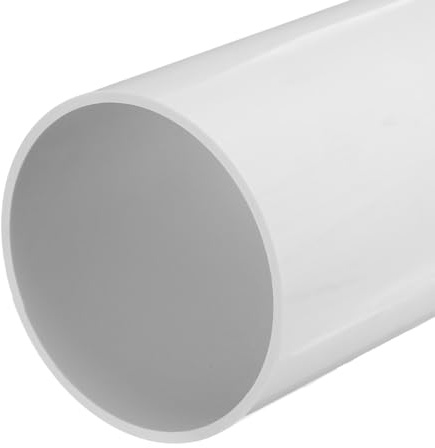 sourcing map Starres PVC-Rohr, rund, 152 mm Innendurchmesser, 160 mm Außendurchmesser, 20 cm Länge, weiß, hohe Schlagfestigkeit für Wasserleitungen, Handwerk, Kabelhülse
