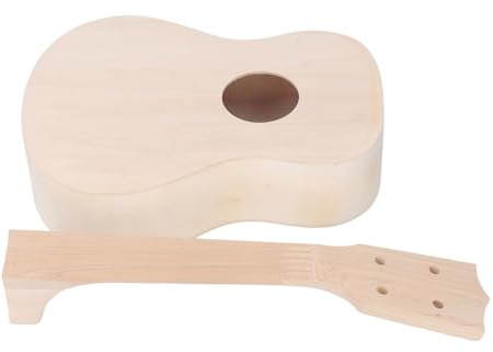 Kit Ukulele Fai-da-te, Ukulele da Concerto con Tastiera in Mogano e Tiglio Dipinto a Mano da 24 Pollici con Strumenti di Installazione per Bambini