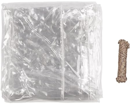 Mavaol 8.5x13 ft Large Clear Heavy Duty Waterproof Tarp, with Grommets and Rope, Outdoor Camping Canopy Tarpaulin for Covering Vehicles, Machinery, Equipment