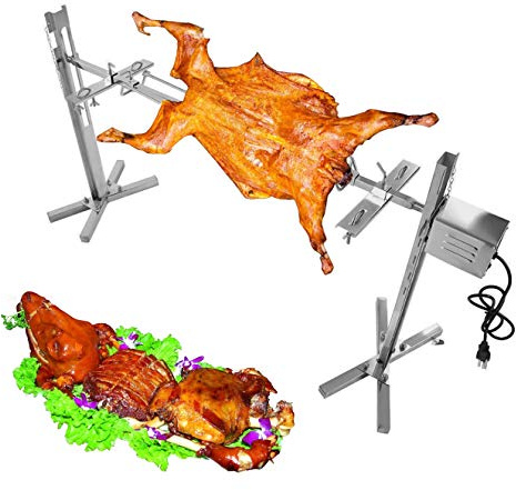 HGJHJJHK Lumemery BBQ Rotisserie Grill Asador de carbón Pollo Cordero Máquina giratoria para Asar para Picnic al Aire Libre Camping