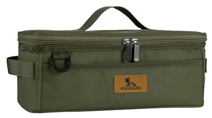 Étui à Couverts de Camping – Porte-ustensiles Portable étanche | Kit d'ustensiles de Camping résistant à la poussière avec Poches et poignée, Sac d'accessoires de Camping pour Pique-Nique, Camping