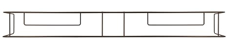 CM Garden - Balconcillo para Macetas, Portamacetas Ventana, Protector de macetas Ventana, Extensible 136,5-198,5 cm, Acero Lacado, Marrón Forja | Incluye Tornillería