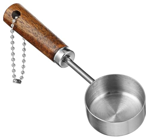 IMIKEYA Cuillère Doseuse En Bois Et Acier Inoxydable Pour Café Pâtisserie Thé Fournitures De Cuisine 1 Pièce