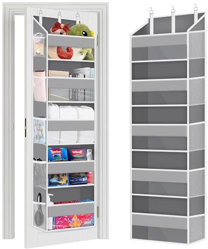 Pavlleen Organisateur de porte suspendre avec 5 compartiments, étagère de salle de bain, grand et spacieux organisateur suspendu