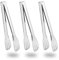 Pince de Cuisine en Acier Inoxydable, 3 Pièces Pinces de Barbecue Inox Pinces de cuisson pour Griller, Buffet, Viande, Salade, 24cm Argenté