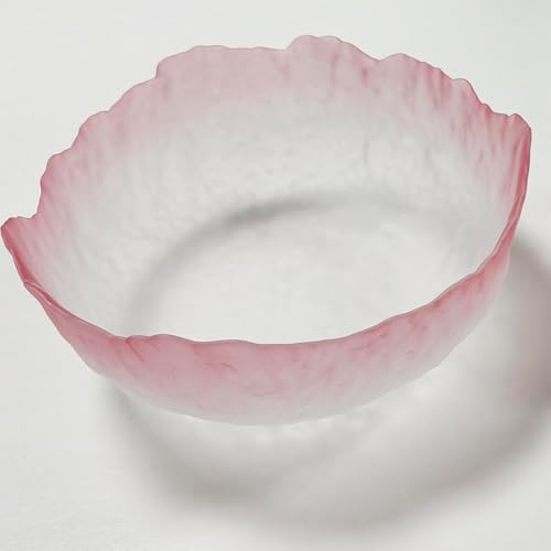 SYXLTSH Ensaladera (rosa degradado de cristal, grande)