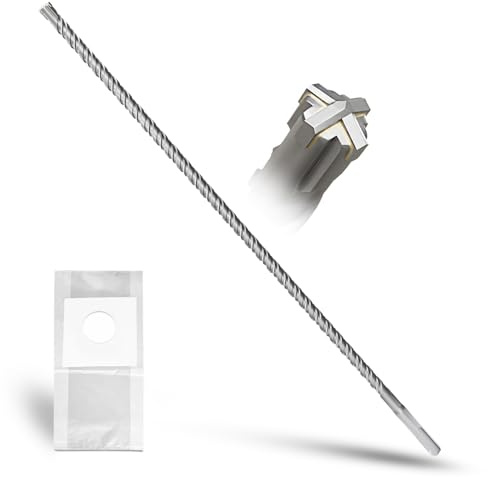 METOTY SDS Plus Drill Bit 10 mm x 460 mm, Masonry Drill, Hammer Drill, Concrete Drill, for Stone, Concrete, Natural Stone, Brick Wall