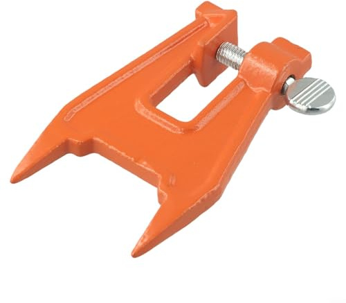 Snowchecking Kettensägen-Schraubstock zum Schärfen von Sägekette, Schärfklemme für Kettensägenwartung, Kettensägenschärfffeile (2 Stück orange)