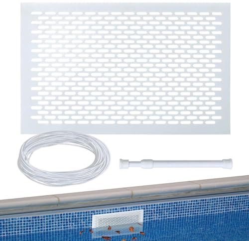 Pool Skimmer Guard, Leaf Net Blocker, Anti-Rust Debris Catcher, Durable PP/Nylon Material, Telescopic & Adjustable Design, Home & Gymnasium Use, 15,3 x 9,8 pulgadas, Single Piece