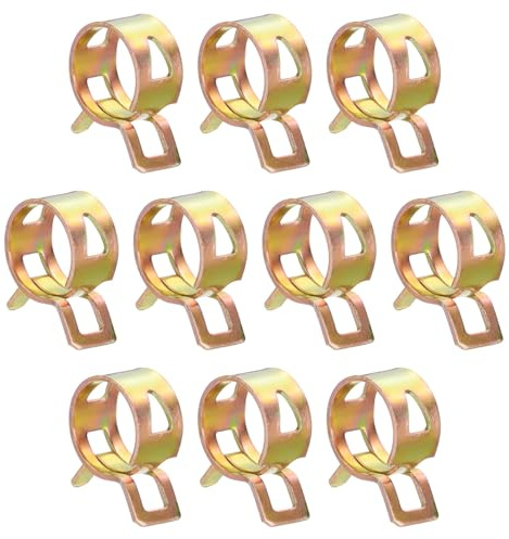 sourcing map 60pcs Spring Band Type Hose Clamps 12mm Fuel Line Hose Spring Clip Silicone Vacuum Hose Pipe Clamp Low Pressure Tube Clip Fastener, Colorful