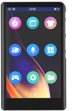 Oiqippnbv Lettore MP3 Bluetooth 5.0 con Altoparlante Incorporato, Supporta la Riproduzione Video FM, la Lettura di E-Book e la Registrazione Vocale.