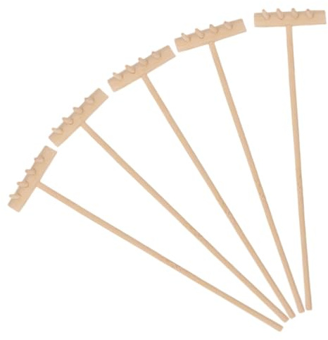 Mipcase 5 pièces Mini Râteaux de Jardin Zen Outils Décoratifs pour Bac à Sable Accessoires de Jardinage et Décoration de Table Râteaux Miniatures pour Bureau et Maison