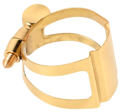 SUPVOX Ligadura de Boquilla para Saxofón de Latón Dorado Clip Resistente para Fijación Estable Accesorios de Saxofón para Músicos y Amantes del Instrumento