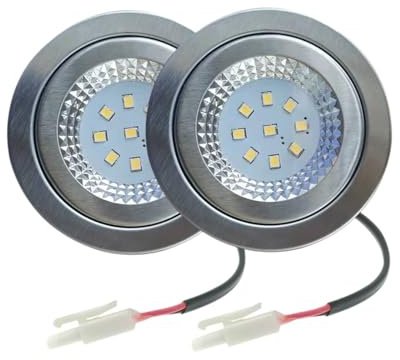 JrEam 2-Piece 220-240V 20W Halogen Equivalent LED Cabinet Bulb 1.5W Range Hood Closet Undercabinet Light Inground(220-240V Warm White)