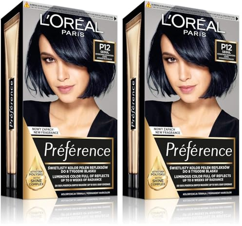 L'Oreal Paris Feria Preference P12 Blue Black Pearl Haar Farbe (Packung mit 2)