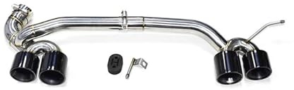 Terminali di scarico Per BMW F30 F31 318i Esterno M3 modificato, marmitta in acciaio inossidabile Serie 3, terminali di scarico quadrupli marmitta di scarico(Nero)