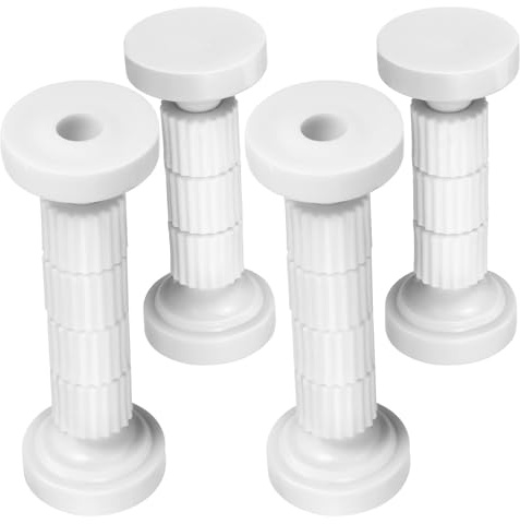 Milisten 4pcs Headboard Stopper Fixer Set for Bed Frame Wall Bumper Guards, Large and Extra Large White Pads, Bed Frame Stabilizer for Anti-shaking and Wall Protection in Bedroom Furniture