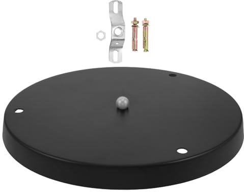 CALLARON Runder Lampenbaldachin aus Eisen in Schwarz Vielseitige Deckenleuchte mit Mehrfachkopf Design für Moderne Innenräume und Elegante Wohnraumbeleuchtung