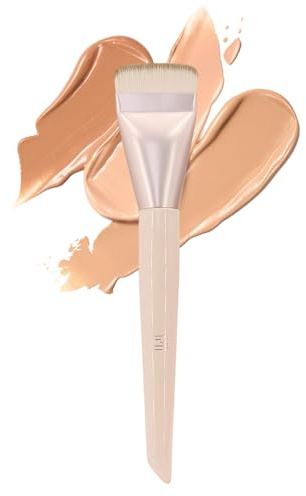 Flat Foundation Brush, Spatula Makeup Brush, Soft Synthetic Bristles for Seamless Liquid, Cream, Concealer & Primer Application, Spatula Foundation Brush for Face Makeup (Beige)
