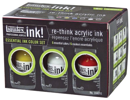 Liquitex 104201 Professional Acrylic Ink Set Essentials, 6 x 30 ml