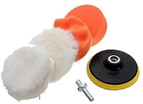VGEBY éponge de polissage et de cirage + adaptateur pour le polissage de voiture
