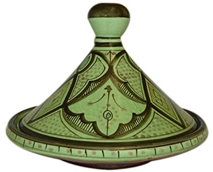 Moroccan Handmade Serving Tagine Exquisite Ceramic With Vivid colors Original Medium 10 inches Across