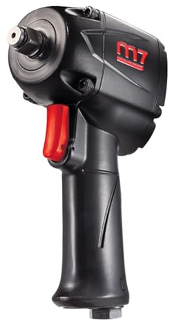 M7 NC-4612Q 1/2-inch Drive Quiet Mini Air Impact Wrench, High Torque Wrench and Best-in-Class Performance, Automotive Tool for Professional and Industrial Use, Lightweight Air Tool for Confined Spaces