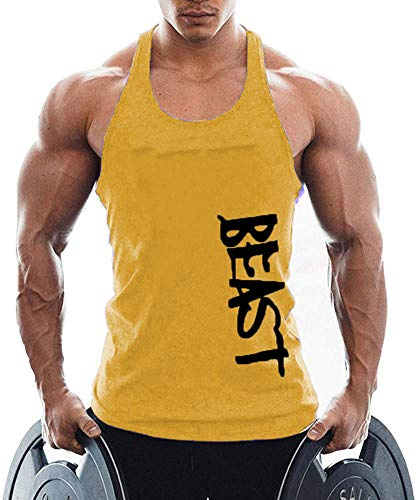 TX Apparel herr tanktop-Beast Gym string tröja bomull