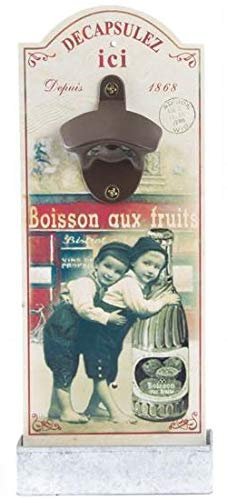 AVENUELAFAYETTE Décapsuleur Mural Pub publicité Vintage rétro - 30 cm (Rouge)