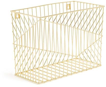 U Brands Hängeregistratur-Organizer aus Metall, Briefgröße, Schreibtischzubehör, Vena-Kollektion, Gold