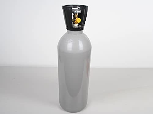 Oxycute 10 kg CO2 Stahlflasche GEFÜLLT mit Lebensmittel Kohlendioxid Kohlensäure E290 - Fabrikneue Eigentumsflasche - Tüv mindestens 9 Jahre Aquaristik