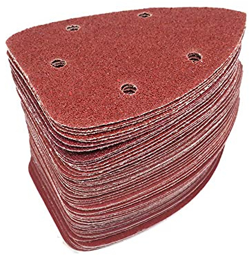 WSWJDW 100 pezzi carta vetrata autoadesiva levigatrice triangolare carta vetrata gancio loop fogli abrasivi dischi abrasivi per lucidatura grana 40-1000,240 grana