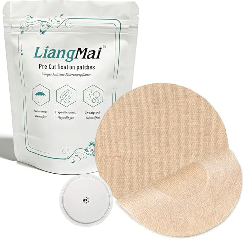LiangMai 20 Stück Freestyle Libre 2 Patches, FreeStyle Free 2 Patches, selbstklebend und atmungsaktiv, wasserdichtes Pflaster, hält bis zu 14 Tage lang, zum Schwimmen und Baden (Hautfarbe)