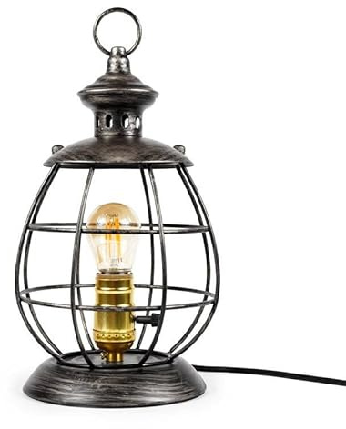 B·LED BARCELONA LED - Boose Tisch- und Hängelampe - Vintage Käfig Design - E27 G45