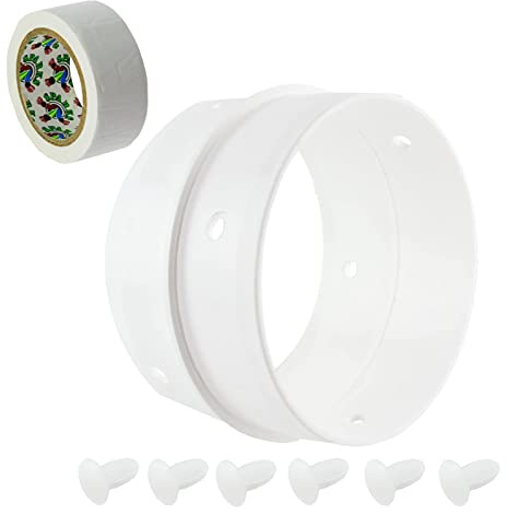 SPARES2GO Vent Hose Pipe Extension Clip Connector Adapter compatible with Hoover Tumble Dryer + Sealing Tape