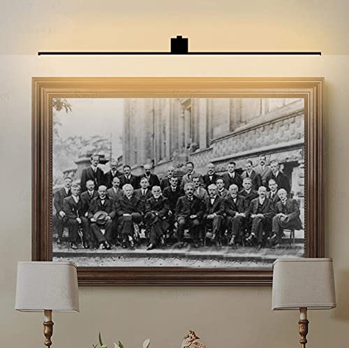 LED Bildbeleuchtung Wandlampe modern Wandbild Wandleuchte Innen Schwarz Schlafzimmer Nachttischlampe Aluminium 4000K Spiegelleuchte Ausstellung Wandbeleuchtung Badleuchte Schminklicht (chrome,100cm)