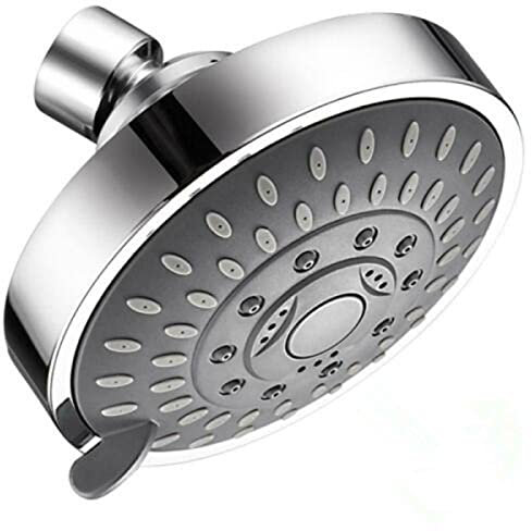 PETSTIBLE Cabezal de ducha montado en la pared de alta presión rociador de cabezal de ducha de 4 pulgadas 5 ajuste ajustable lluvia baño redondo