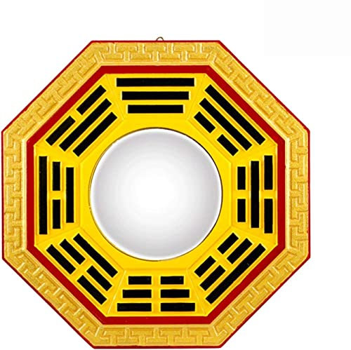 Spiegel for Wanddekoration, Bagua-Spiegel, traditioneller chinesischer Feng Shui-Spiegel, taoistischer Buddhismus, chinesischer Bagua-Konvexspiegel, Feng Shui, Pfirsichholz-Spiegel, Hauseingangsspiege