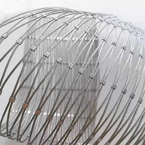 JIwqDY Filet de Sécurité pour Balcon, Grille Métallique Maille Toile INOX Fine Maille Filet de Sécurité for Garde-Corps D'extérieur (Color : 10cm Mesh, Size : 0.8x20m)